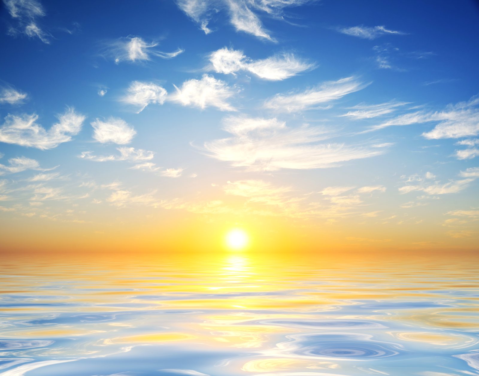 A calm sunrise over the sea